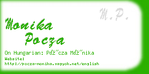 monika pocza business card